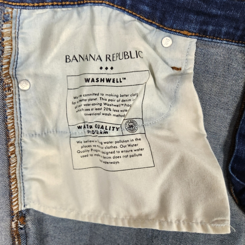 EUC Banana Republic Dark‎ Wash Skinny Leg Slim Fit Jeans Size 31/18 #0568 - Picture 12 of 15